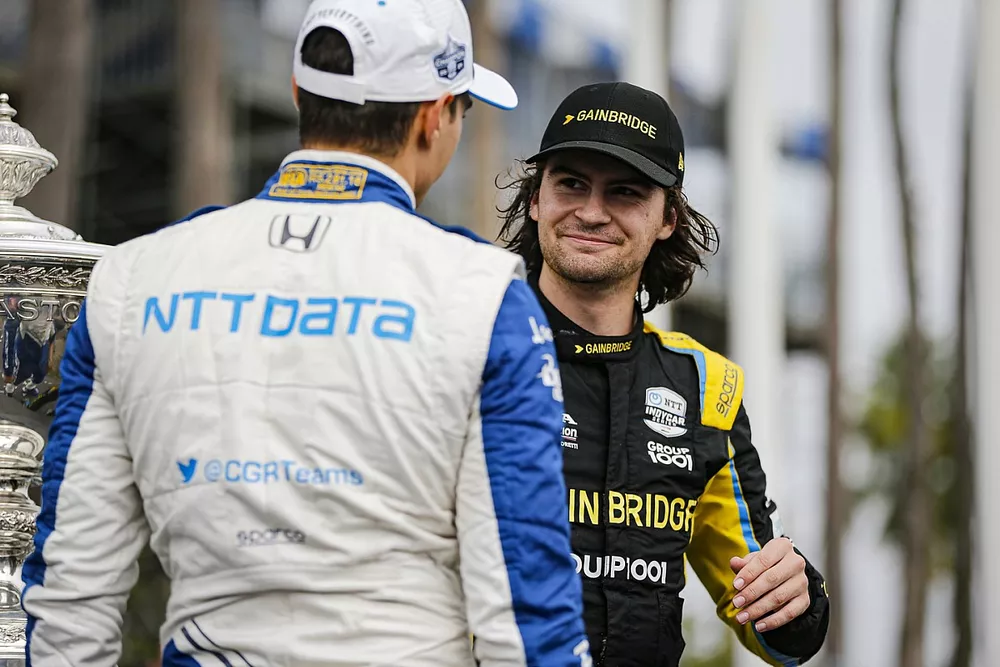 Alex Palou, Chip Ganassi Racing Honda wins the NTT IndyCar Series Championship, Colton Herta, Andretti Autosport w/ Curb-Agajanian Honda