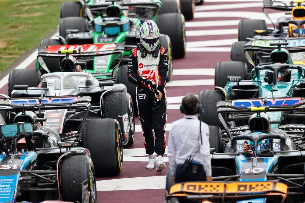 Nico Hulkenberg, Haas F1 Team, in Parc Ferme 
