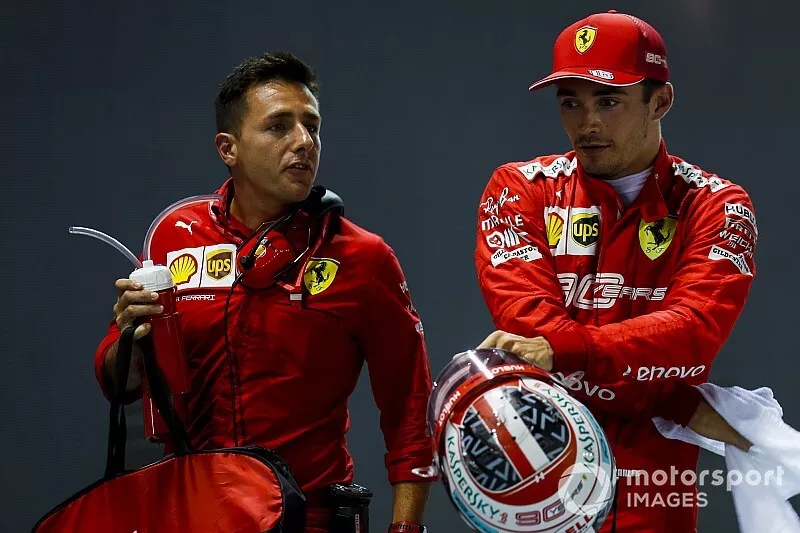 Pole sitter Charles Leclerc, Ferrari