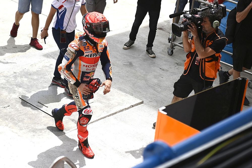 Marc Marquez, Repsol Honda Team after his crash