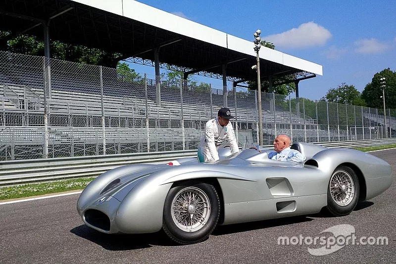 Lewis Hamilton, Mercedes F1 y Sir Stirling Moss en Monza