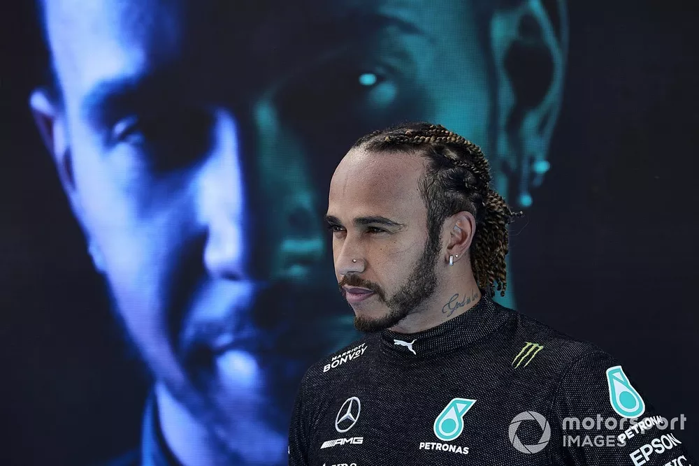 Lewis Hamilton, Mercedes, in Parc Ferme after securing his 100th F1 pole position