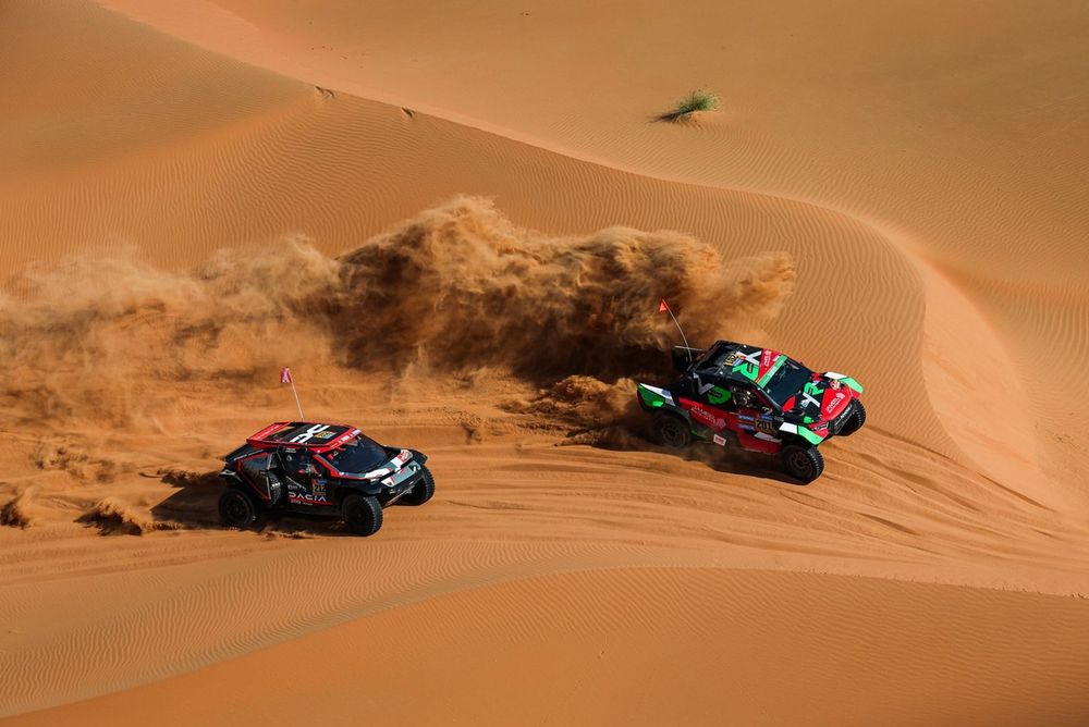 #201 Overdrive Racing Toyota: Yazeed Al Rajhi, Timo Gottschalk, #200 The Dacia Sandriders Dacia: Nasser Al-Attiyah, Boulanger Edouard
