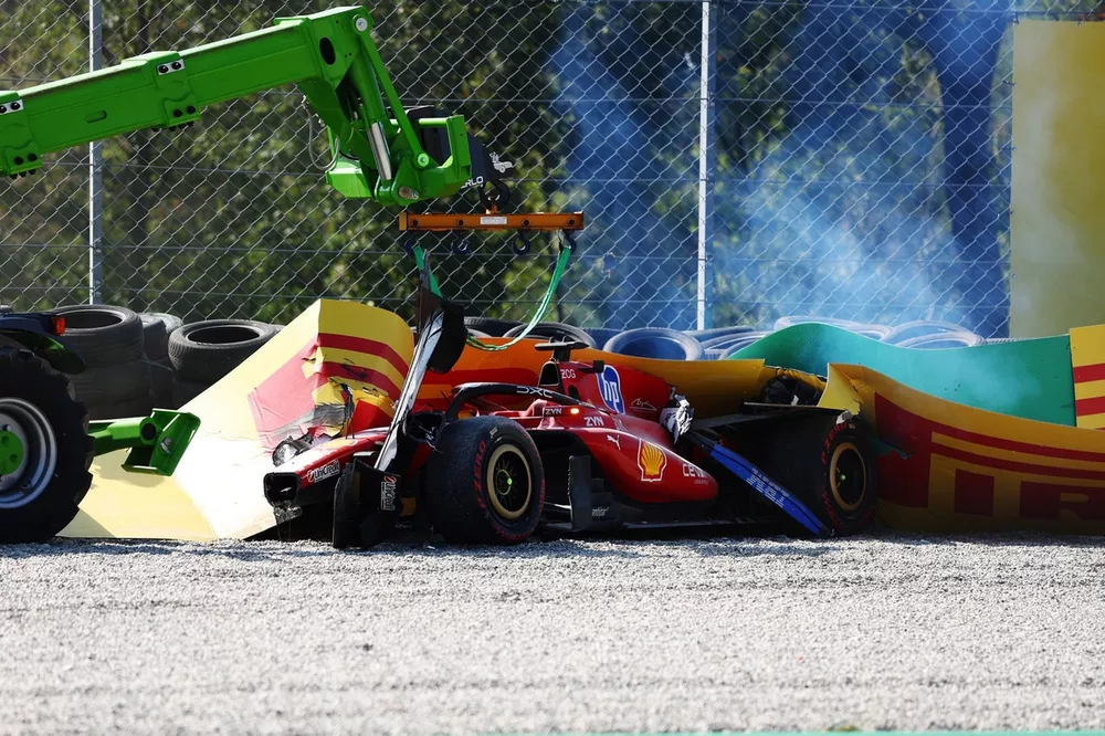 Accidente de Charles Leclerc, Ferrari
