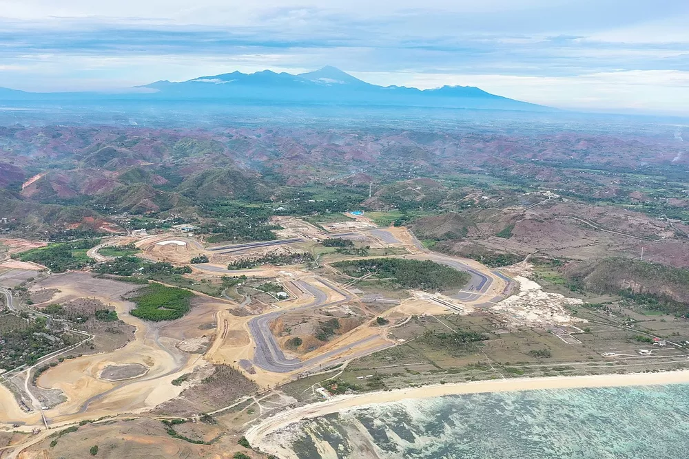 Obras en el Mandalika International Sreet Circuit, de Indonesia