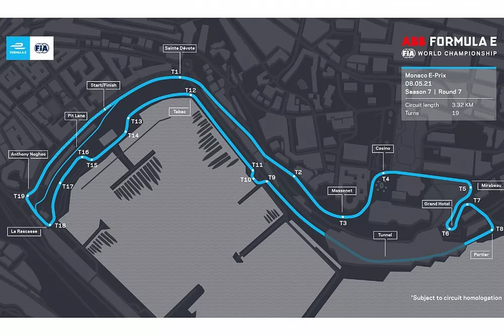 Monaco track map