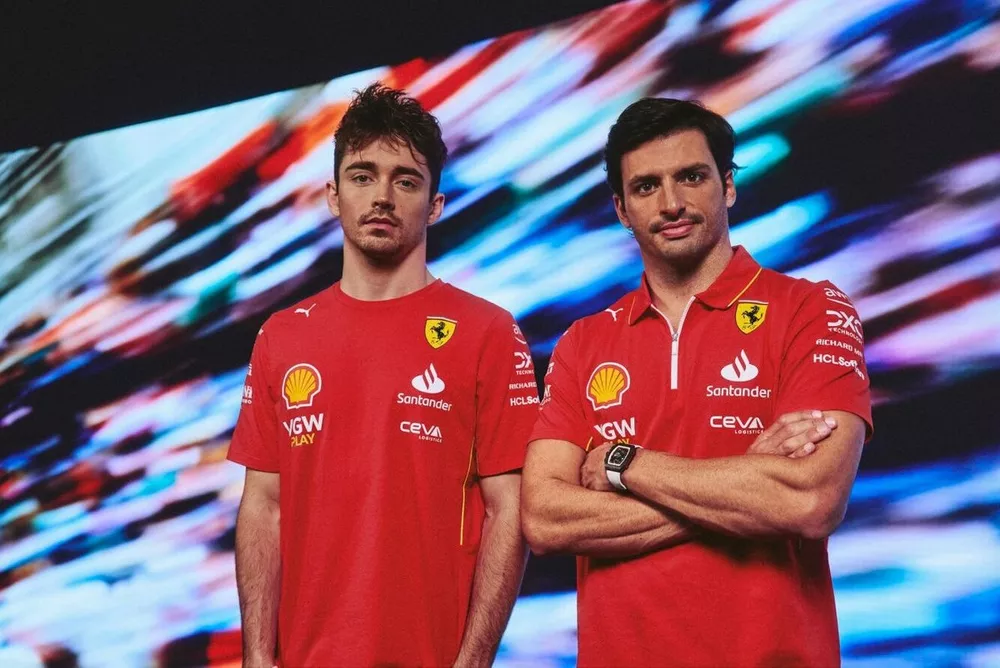 Charles Leclerc y Carlos Sainz