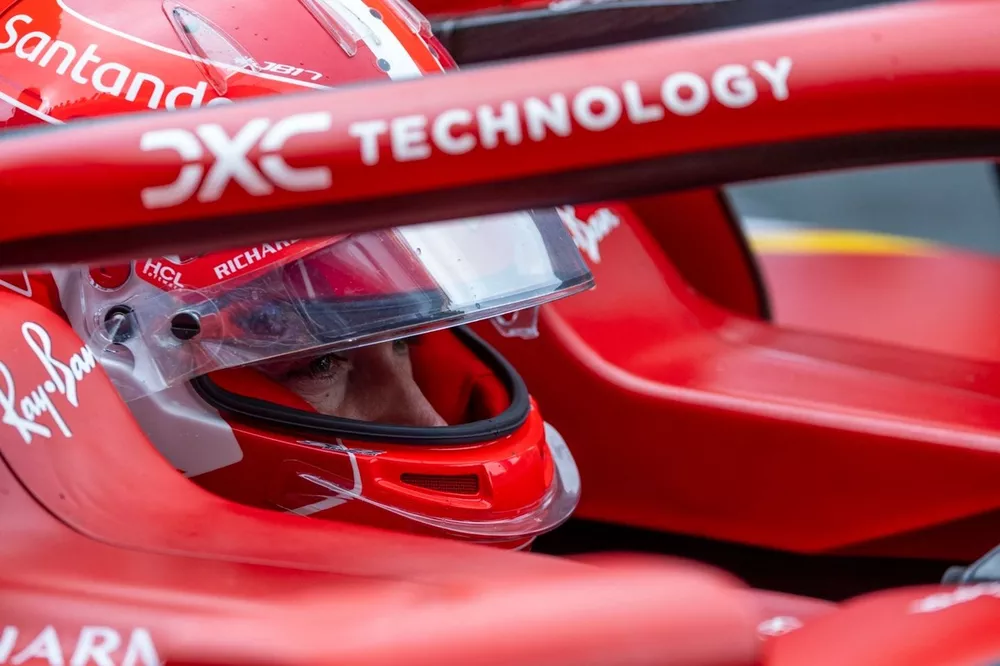 Charles Leclerc, Scuderia Ferrari, in the cockpit 