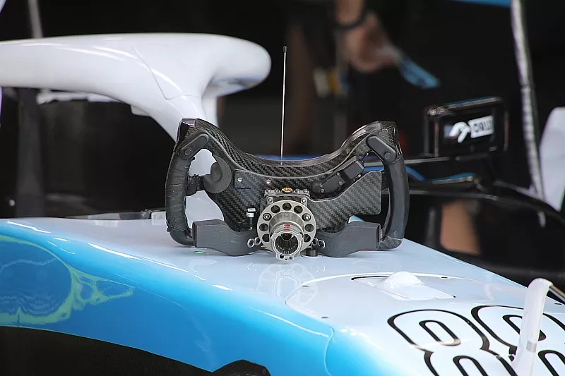 Detalle del volante Williams Racing FW42