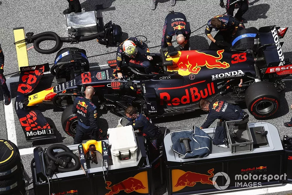 Max Verstappen, Red Bull Racing, on the grid