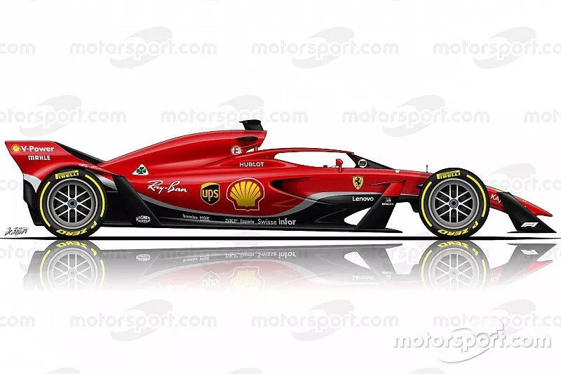 Boceto del Ferrari de F1 2021 