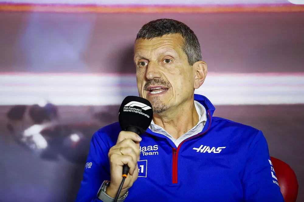 Guenther Steiner, Team Principal, Haas F1, in de persconferentie van de Team Principals