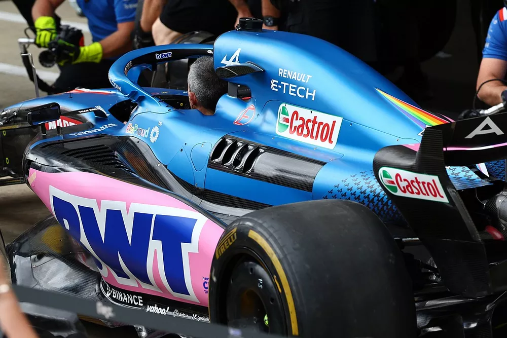 Alpine A522 sidepods detail