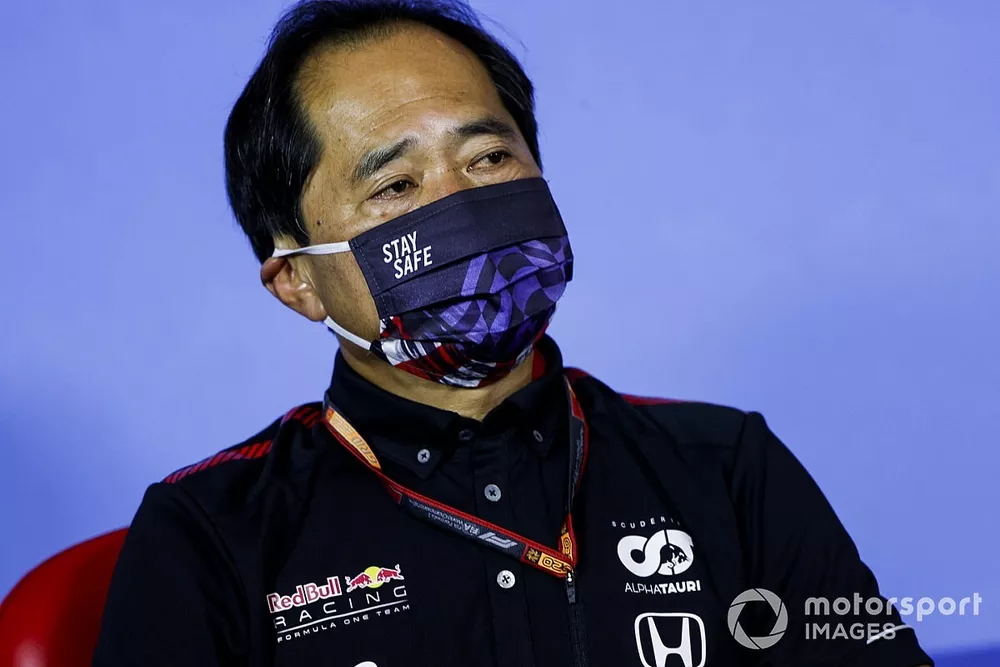 Toyoharu Tanabe, F1 Technical Director, Honda in the press conference