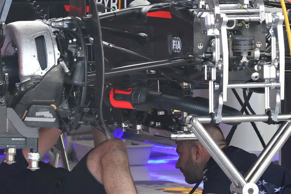 Detalle de la quilla del Red Bull Racing RB20