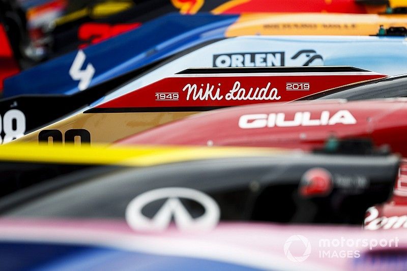 The cars in Parc Ferme after the race