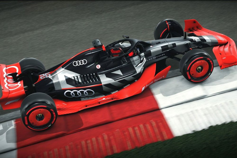 Showcar con decoración de lanzamiento de Audi F1
