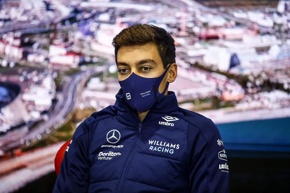 George Russell, Williams in the Press Conference