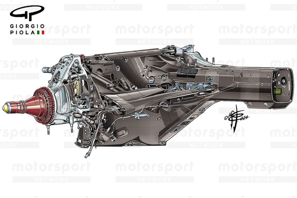 Ferrari SF-24 gearbox detail