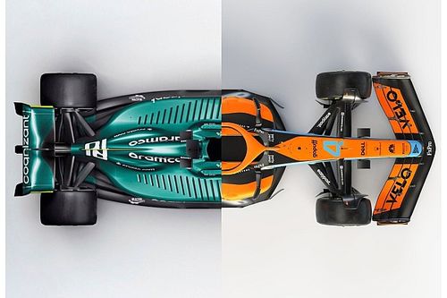 Comparación Aston Martin AMR22 vs. McLaren MCL36