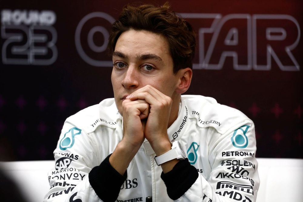 George Russell, Mercedes-AMG F1 Team, en la rueda de prensa post clasificaci&oacute;n