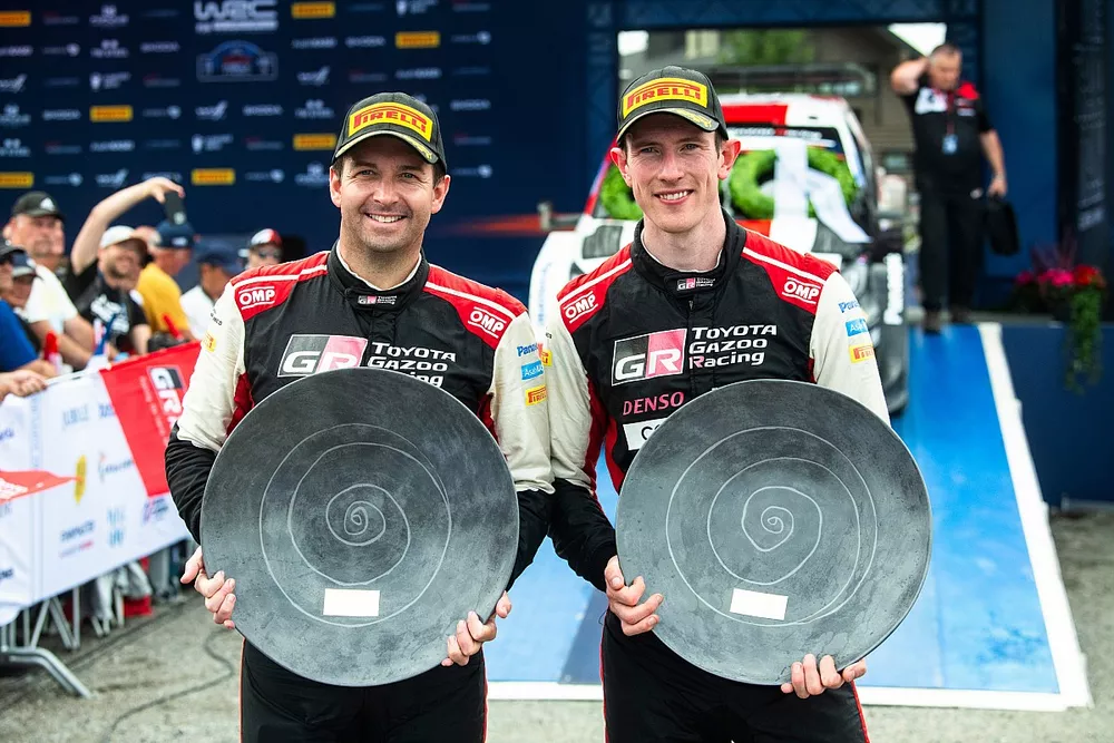Podium: Elfyn Evans, Scott Martin, Toyota Gazoo Racing WRT Toyota GR Yaris Rally1