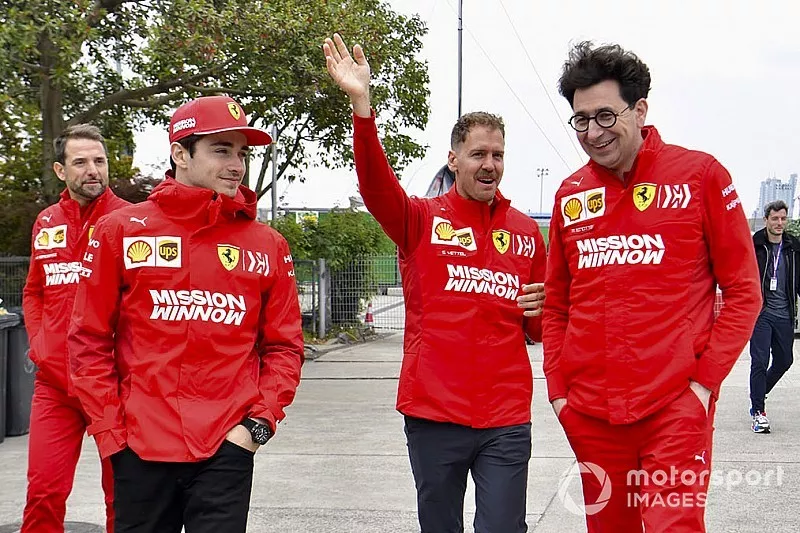 Sebastian Vettel, Ferrari, and Charles Leclerc, Ferrari 