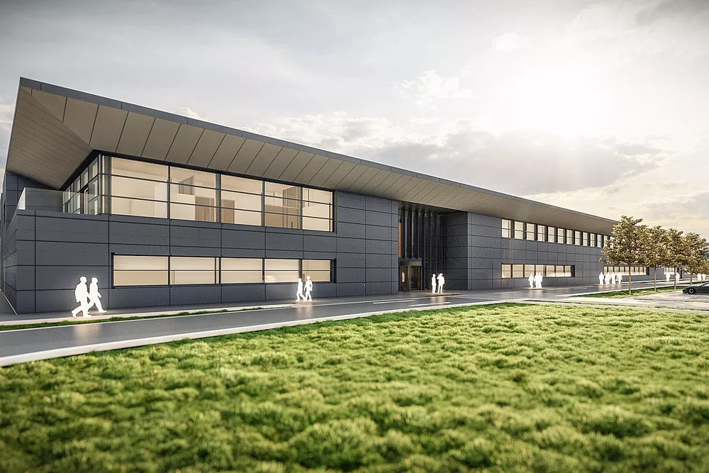 Render de la f&aacute;brica de Aston Martin en Silverstone