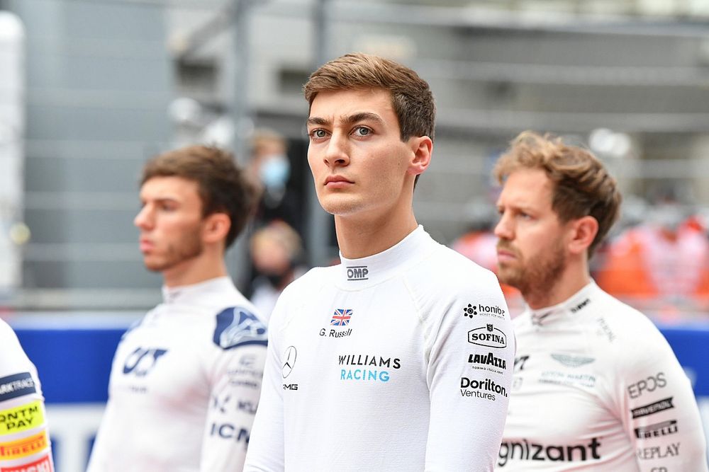 George Russell, Williams, on the grid