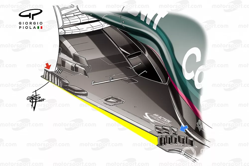 Aston Martin AMR21 floor