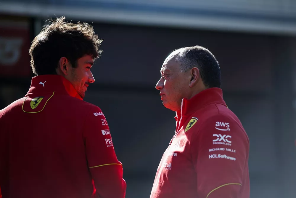 Charles Leclerc, Ferrari, Frederic Vasseur, Team Principal e Direttore Generale, Scuderia Ferrari
