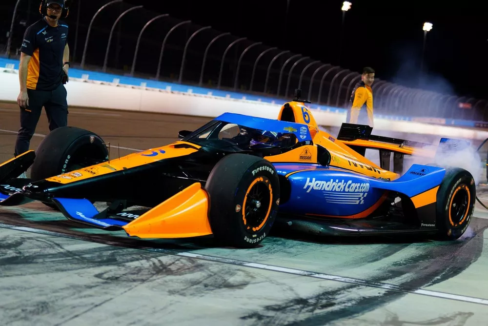 Kyle Larson, Arrow McLaren Chevrolet, Phoenix testing