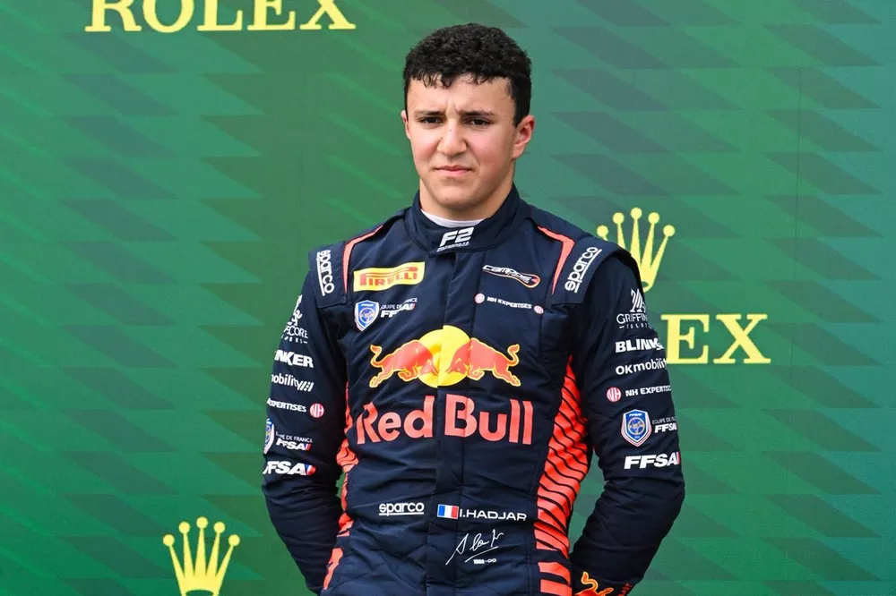 Isack Hadjar, Campos Racing, vainqueur, sur le podium