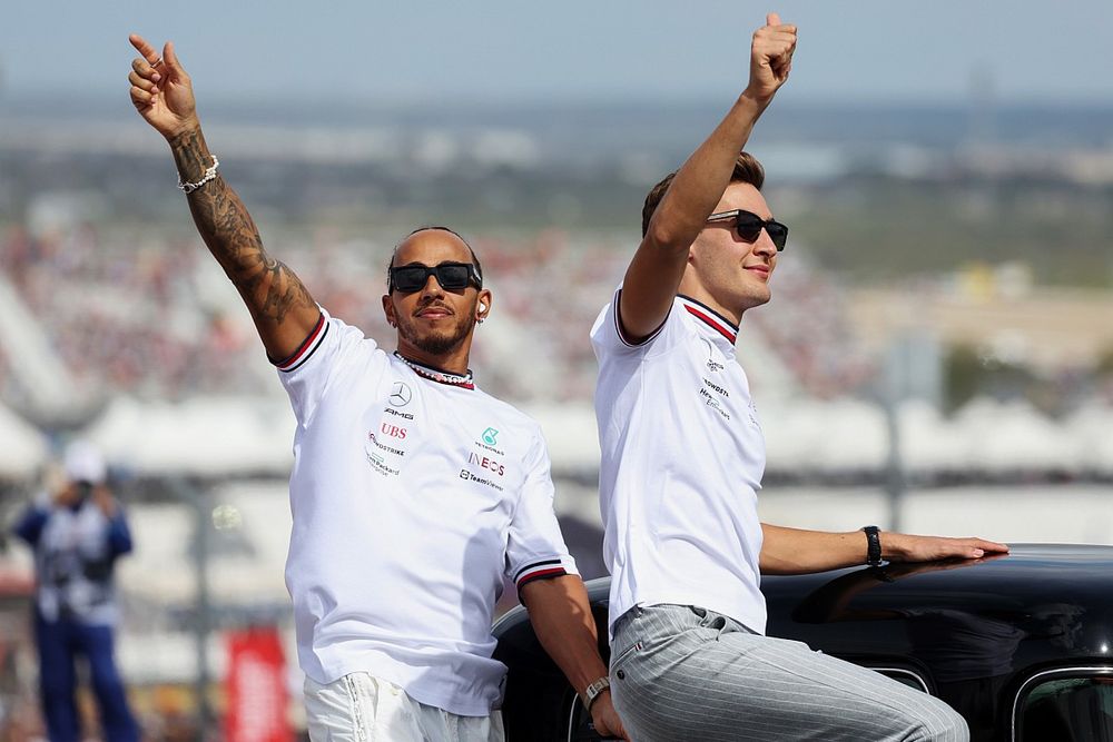 Lewis Hamilton, Mercedes AMG, George Russell, Mercedes AMG
