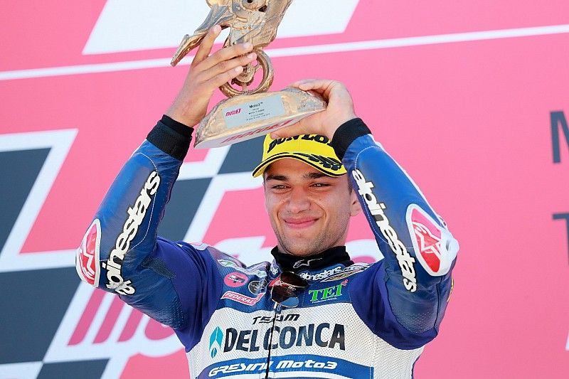 Podio: ganador de la carrera Jorge Martin, Del Conca Gresini Racing Moto3