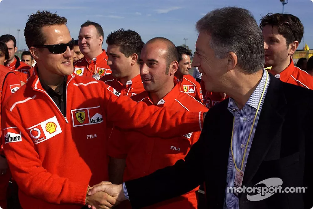 Michael Schumacher y Piero Ferrari