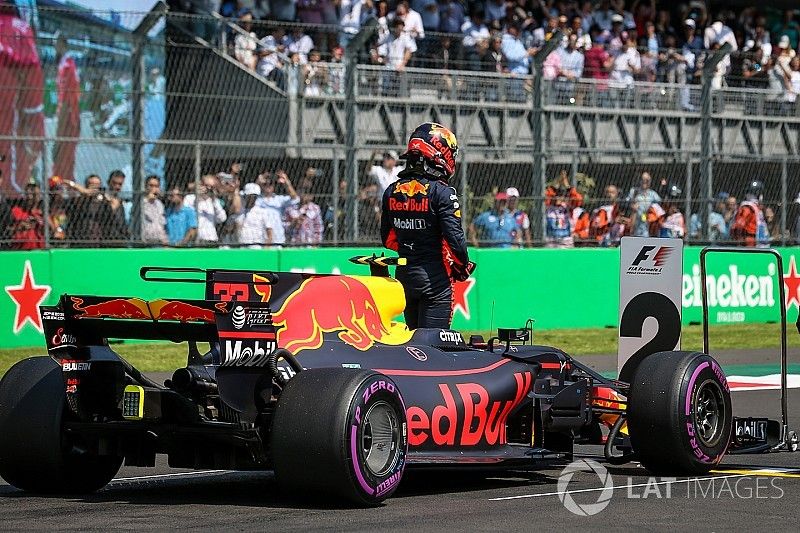 Max Verstappen, Red Bull Racing RB13 en parc ferme