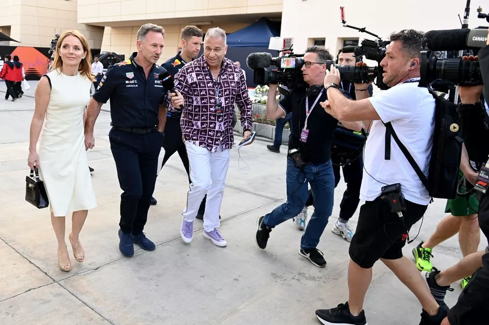Christian Horner, Diretor de Equipe, Red Bull Racing & Geri Halliwell