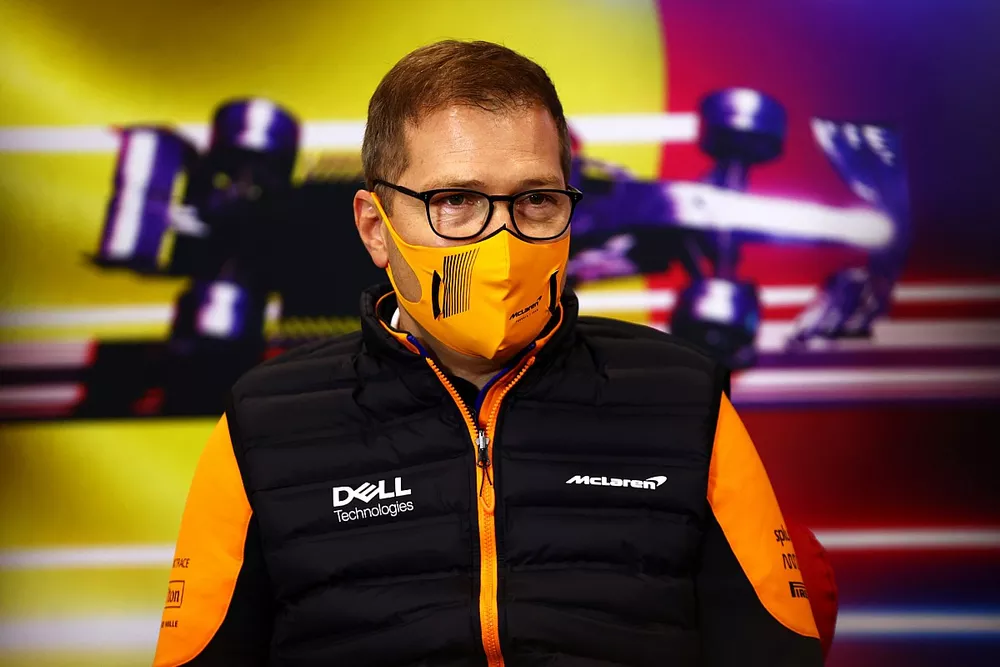 Andreas Seidl, Team Principal, McLaren, in the Press Conference