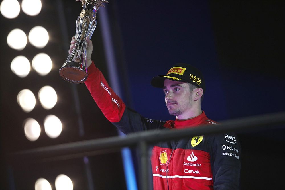 Podio: segundo lugar Charles Leclerc, Ferrari