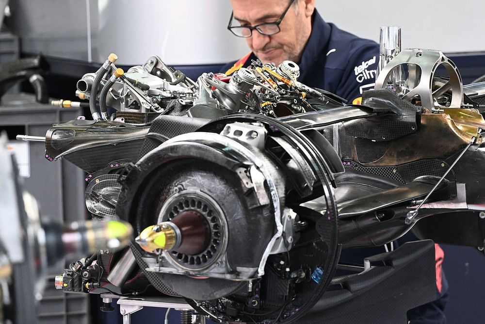 Detalle del tambor de freno del Red Bull Racing RB18