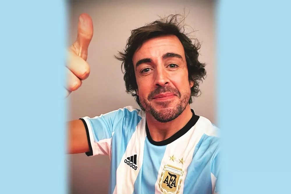 Alonso con la camiseta de Argentina