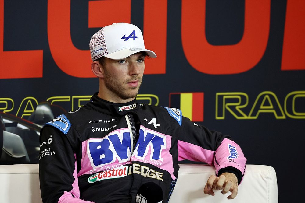 Pierre Gasly, Alpine F1 Team, 3ª posición, en la rueda de prensa posterior al Sprint