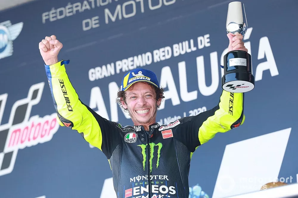 Podium : troisi&egrave;me place Valentino Rossi, Yamaha Factory Racing