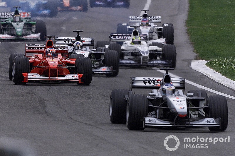 F1 2000年シューマッハー兄弟、ハッキネン、バトン、アレジ、アレジ20台 ハッキネンとシューマッハーが「最初から最後まで予選が如く攻め