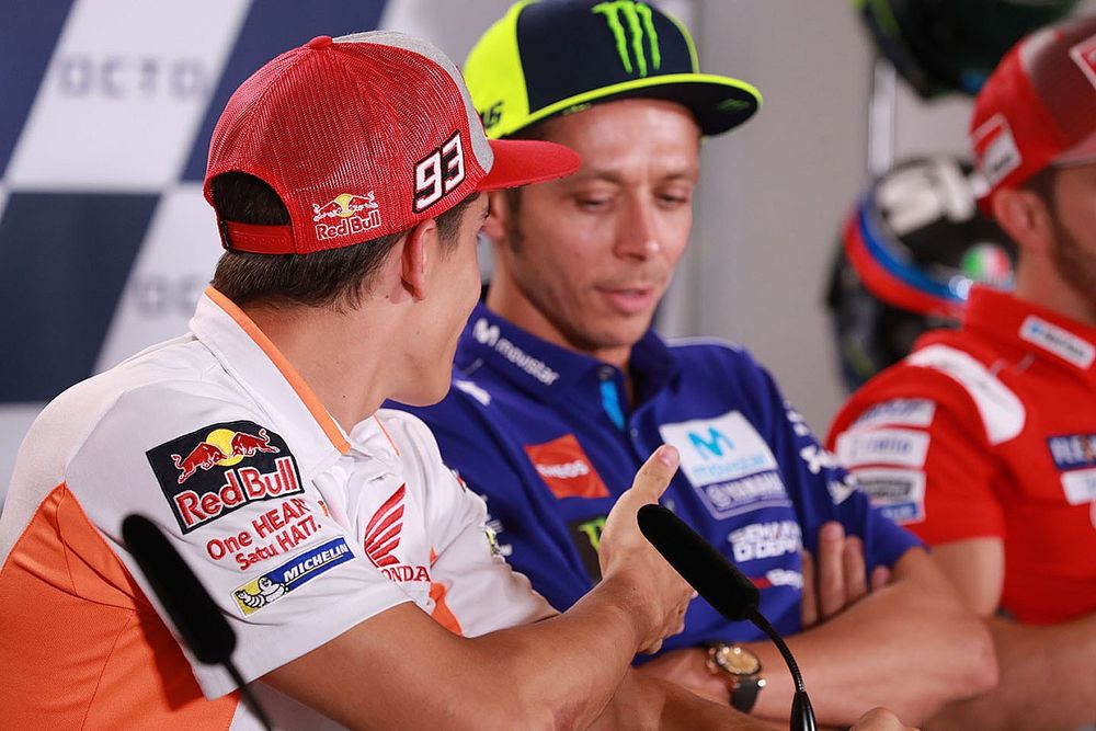 Valentino Rossi, Yamaha Factory Racing, Marc Marquez, Repsol Honda Team
