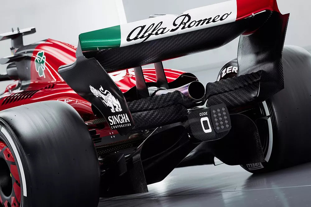 Detalle trasero del Alfa Romeo C43