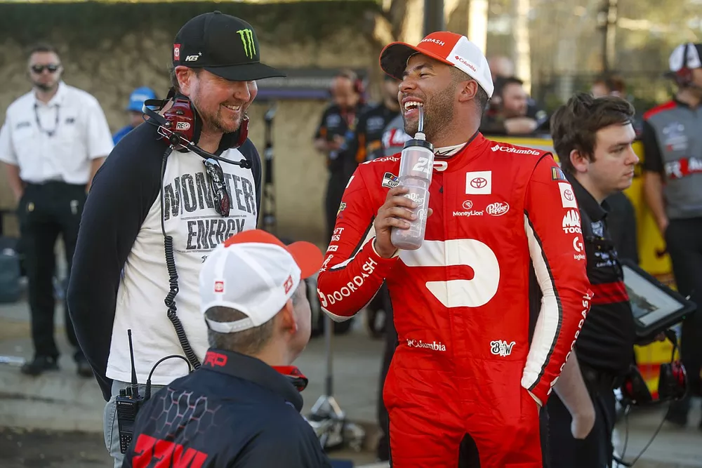 Bubba Wallace, 23XI Racing, DoorDash Toyota, Kurt Busch