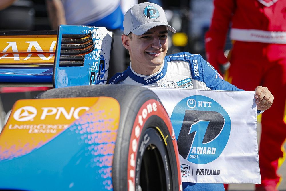 Ganador de la pole Alex Palou, Chip Ganassi Racing Honda