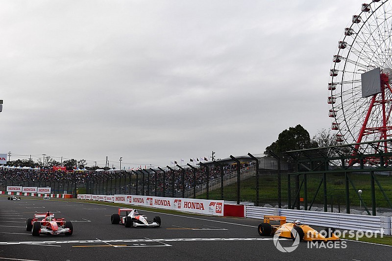 El desfile de los F1 clásicos en Suzuka